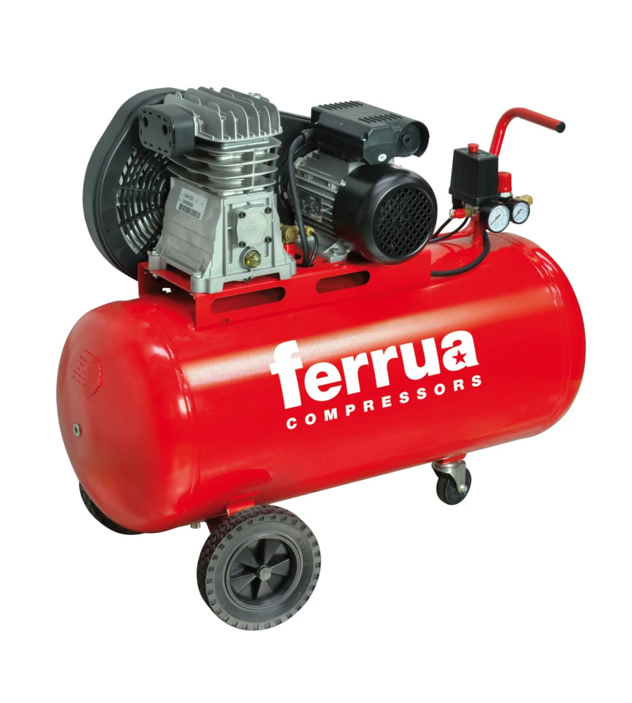 Compressore aria lubrificato ferrua 100l 2hp